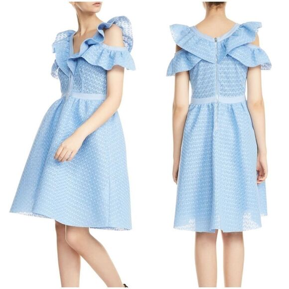 Maje Blue Reglisse Dress Sz 2 - Picture 1 of 14